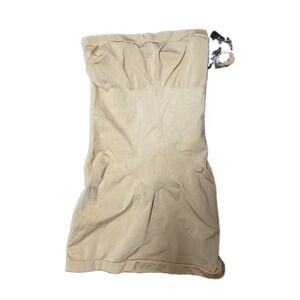 NWT Body Beautiful Shapewear Plus Strapless Full Body Slip Shaper Nude 2X/3X